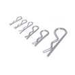 Set cleme, sigurante tip R, 150 piese, Asta