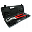 Trusa cleste pentru sertizat tevi, cu cremaliera, 4 bacuri incluse 16-32mm, Silver