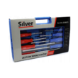 Set 12 surubelnite, cu varf magnetic, cap metalic hexagonal la maner, 6x38 mm Silver