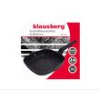 Tigaie tip grill, din aluminiu turnat, marmorata, neagra, 24cm, Klausberg