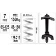 Presa de Arcuri 65-125MM/88-160MM/126-212MM, YATO, YT-2536
