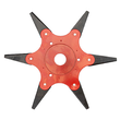 Disc pentru motocositoare cu 6 lame, compatibil cu iarba mare, arbusti, stuf, buruieni,  Powermat