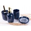 Perie wc cu suport din ceramica, albastru marin, Sepio
