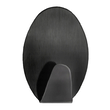 Set 3 agatatori cuier autoadezive, ovale, negru Sepio
