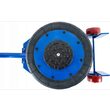Cric pneumatic, perna 3.5 Tone, cu roti si maner scurt, Baug