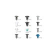 Set cleme auto, clipsuri fixare plastice auto, 308 piesse, Asta