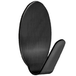 Set 3 agatatori cuier autoadezive, ovale, negru Sepio
