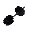 Set perie wc cu suport, model diamant, negru, Sepio