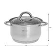 Set de 6 oale din inox cu capac sticla, fund termic multistrat, Kinghoff