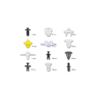 Set cleme auto, clipsuri fixare plastice auto, compatibile cu Mercedes, 270 piese, Asta