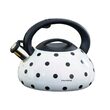 Fierbător tradițional cu fluier fabricat din inox, ceainic 3 litri, 17-21.5 cm, alb, Klausberg