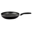 Tigaie din aluminiu cu capac, marmorata, 20 cm, negru, KingHoff
