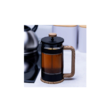 Infuzor din sticla, cu imitatie din lemn, pentru cafea si ceai, 1L, Klausberg