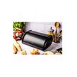 Cutie pentru paine, din inox lacuit, 44 x 27 x 18.5 cm, neagra, Kinghoff