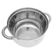 Set de 3 oale din inox cu capac sticla, dimensiuni 16cm, 18cm, 20 cm, gri, Kinghoff