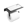 Suport pentru hartie igienica, 8,5 x 17,5 x 8 cm, negru, Sepio