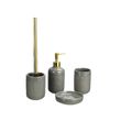 Perie wc cu suport din ceramica, gri, design modern, model Athena, Sepio