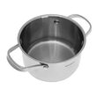 Oala din inox cu capac din  sticla, 16cm 1.8litri, compatibila cu toate tipurile de aragaz, Klausberg