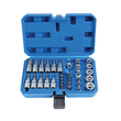 Trusa chei tubulare, biti, torx,  E, 3/8, 34 piese, Satra