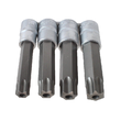 Set 4 chei biti torx TX70, TX80, TX90, TX100, 1/2", 100 mm, Asta
