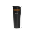 Termos, inox, capacitate 380ml, negru cu linii portocalii, Klausberg