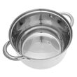 Set de 3 oale din inox cu capac sticla, dimensiuni 16cm, 18cm, 20 cm, gri, Kinghoff