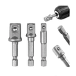 Set 3 adaptoare hexagonale pentru chei tubulare, 1/4", 3/8", 1/2", Verke