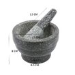 Mojar cu pistil din marmura, 12x8 cm negru, Kinghoff