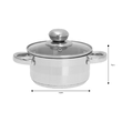 Oala cu capac din inox, capacitate 1 litru 14 cm, Kinghoff