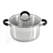 Oala din inox 4litri cu capac, 22 cm,fund termic multistrat, Kinghoff