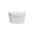 Cos organizator pentru cosmetice, oval, alb, 35x24x16 cm, Sepio