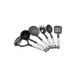 Set 6 ustensile de bucatarie, cu suport, inox-nailon, Kinghoff