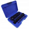 Set 11 piese extractor suruburi si piulite deteriorate din otel Silver