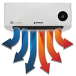 Incalzitor, aeroterma electrica de perete, cu telecomanda, 2000W, termostat, Powermat