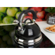  Fierbător tradițional cu fluier fabricat din inox, ceainic 2.8 litri, 16-22 cm, negru, Klausberg