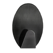 Set 3 agatatori cuier autoadezive, ovale, negru Sepio
