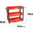 Raft, dulap organizator cu 3 compartimente pentru scule, unelte, Verke
