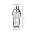 Shaker din sticla, inox, 0.4L, pentru cocktailuri si bauturi, Klausberg