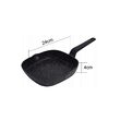 Tigaie tip grill, din aluminiu turnat, marmorata, neagra, 24cm, Klausberg