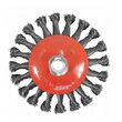 Perie de sarma circulara, cu toroane, otel inoxidabil, 125mm, M14, pentru polizor, Verke