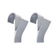 Set 2 carlige din plastic pentru calorifer, 24 x 100 mm, cuier tip carlig pentru prosoape Sepio