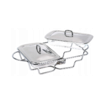  Set 2 vase termoizolante cu capace din inox,1.5L, chafing dish cu lumanare, pentru bufet, Kinghoff