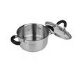 Oala din inox 3litri cu capac, 20 cm,fund termic multistrat, Kinghoff