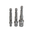 Set 3 adaptoare cu tija hexagonala 1/4", 3/8", 1/2", Satra