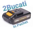 Filetanta afisaj LCD 2, acumulatori 20V1.5Ah, bormasina pentru gaurit, Powermat