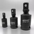 Set 3 adaptoare pentru impact cu articulatie, 75 mm 1/4", 3/8", 1/2", Verke