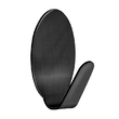 Set 6 agatatori cuier autoadezive, ovale, metal, negru Sepio