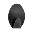 Set 6 agatatori cuier autoadezive, ovale, metal, negru Sepio