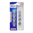 Set 8 agatatori cuier autoadezive, inox, ovale Sepio