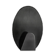 Set 6 agatatori cuier autoadezive, ovale, metal, negru Sepio
